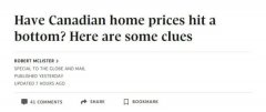 利率上升和房价下跌，加拿大房价触底了吗？专家提醒看这些信号
