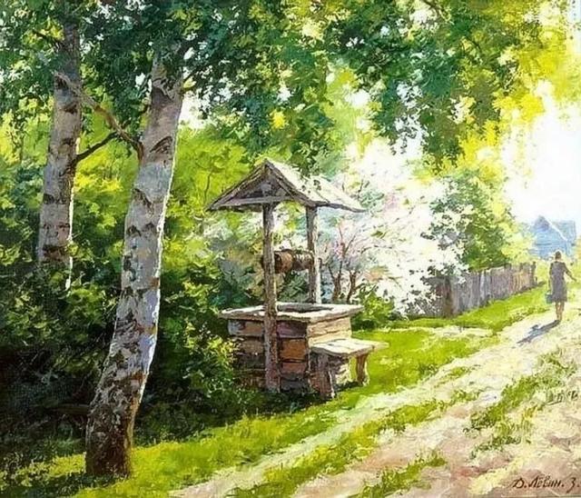 俄罗斯画家德米特里·莱文,他的作品里画的全是浓郁的生活气息