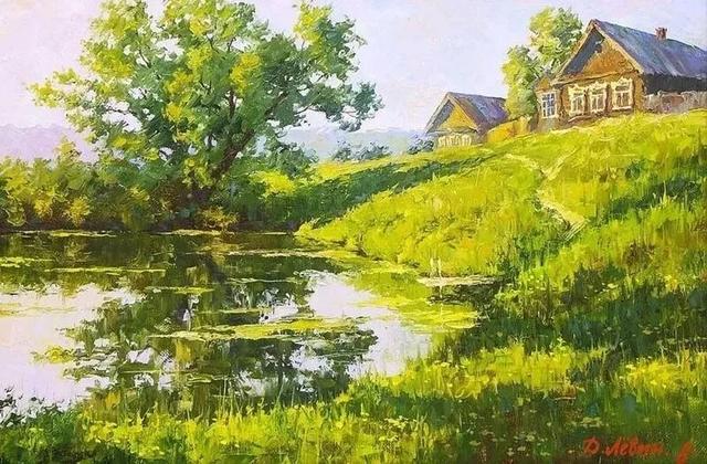 俄罗斯画家德米特里·莱文,他的作品里画的全是浓郁的生活气息