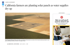 加州农业产业萎缩 荒废农田变身巨型太阳能发电