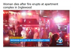 英格尔伍德公寓突发火灾,一名女子被浓烟熏死