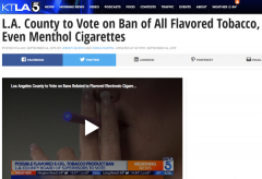 洛杉矶县投票禁止所有调味烟草,甚至薄荷香烟都