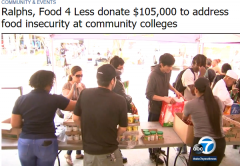 洛杉矶社区大学获捐10万美金! 现场免费发食物！