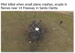 小型飞机14号高速公路附近坠毁 飞行员死亡