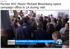 前纽约市长在洛杉矶访问并设竞选办公室