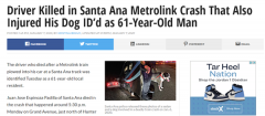 Santa Ana站 列车撞毁小轿车 司机当场死亡