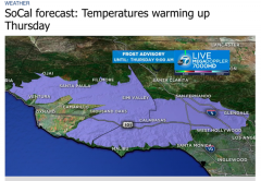 洛杉矶天气周四回暖 周日更冷 或有小雨