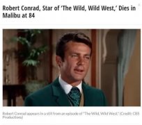 《狂野西部》主演罗伯特 康拉德在马里布去世