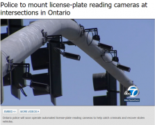 安大略将装置车牌识别摄像头,概括3大高速附近！