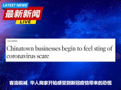 客流锐减 华人商家开始感受到新冠疫情带来的恐