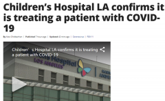 洛杉矶儿童医院证实 院内存在被隔离的新冠病人