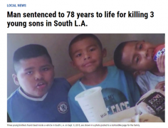 一男子5年前残忍杀害3名幼子 终获78年徒刑