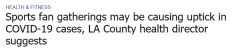 NBA季后赛和棒球比赛致洛杉矶县新冠病例急速上