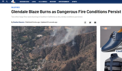洛杉矶县突发丛林大火 强风加剧火灾风险！