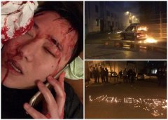 法国华人被警察枪杀，华人示威游行与警察激烈