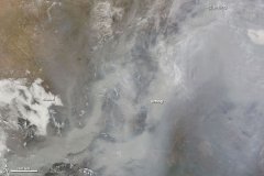 美宇航局卫星拍摄华北平原污染照片