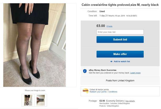 英国空姐在网上售卖旧丝袜挣外快，曾有美女靠原味丝袜年入86万