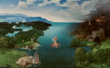 冥河渡神卡隆，风景画，1515年，帕蒂尼尔