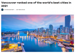 温哥华成世界最佳城市!看排名傻了