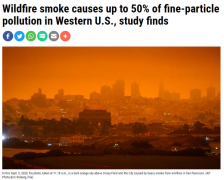 研究表明：美西50%细颗粒物污染由野火导致