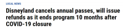 迪士尼乐园宣布取消会员卡 持卡人将收到退款