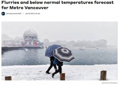 本周温哥华将迎来暴风雨降温天气