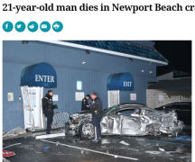新港海滩一汽车撞进猫咪收容所 21岁司机死亡