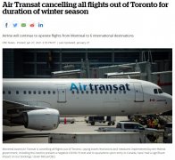 越洋航空取消所有多伦多出港航班
