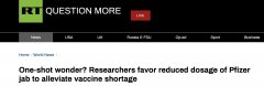 疫苗不够用加国研究人员提议打1针