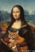 俄艺术家将肥猫“塞进”世界名画(组图)