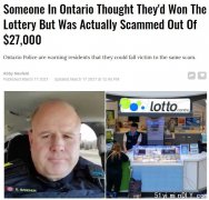 以为中大奖 加国老人被骗走$27000