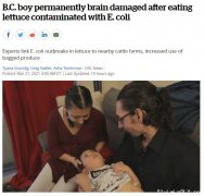 太可怕:BC男孩吃污染生菜後腦損傷