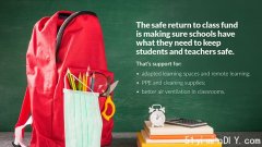 联邦政府 安全复课基金，支持学生及学校员工