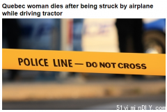 飞来横祸！20多岁少女开着拖拉机，被飞机撞死了