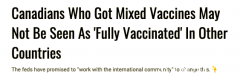 一半加拿大人凉了！混打疫苗不被国际承认！