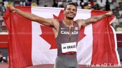 加拿大飞人摘得男子100米铜牌之后，又赢得男子