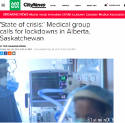 阿省萨省深陷危机 加拿大医疗协会呼吁立刻封城