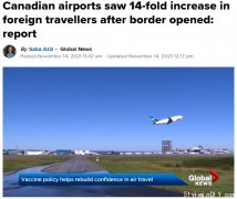 邊境開放入境加拿大旅客暴增14倍