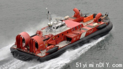 海岸警卫队气垫船BC海岸与船相撞