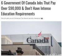 加拿大政府招聘!铁饭碗年薪$9万+