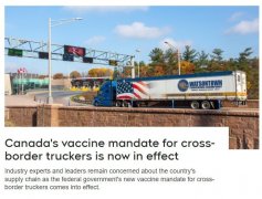 最严新规 入境货车司机须接种疫苗