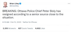 重磅突发!渥太华警察局长宣布辞职