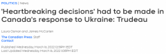 我們對烏克蘭 做了令人心碎的決定