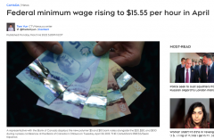 每小时$15.55！联邦上调最低工资标准！BC省还要加薪