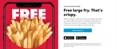 Wendy’s用手机app下单送免费薯条
