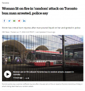 多伦多公交车上女子被泼汽油后点燃！身受重伤！