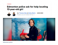 加拿大13岁少女失踪近10天毫无消息! 竟是被带出国!