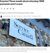 不是诈骗，很多加拿大人收到催还 CERB 的奇怪邮件