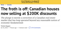 唏嘘 ◇ 泡沫破灭！加拿大房子都在打折出售？