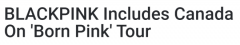 太惊喜！BLACKPINK公布世界巡演城市！安省网友激动了